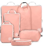 Large Compression Packing Cubes for Travel-Packing Cube Luggage Organizers 7 Piece Set for Checke...