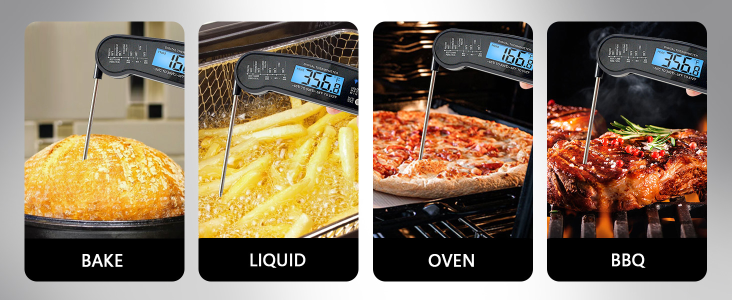 Meat Thermometer Digital, Instant Read Meat Thermometer for Grill and Cooking