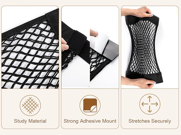 rv cargo storage net pocket strong adhesive study material stretches securely