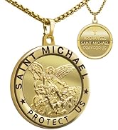 Anwlki St Michael Necklace Saint Michael Medal Bless Safety Religion Pendant Gift for Men, Women,...