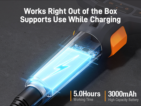 2-Way Articulating Borescope with 3000mAh Rechargeable Battery