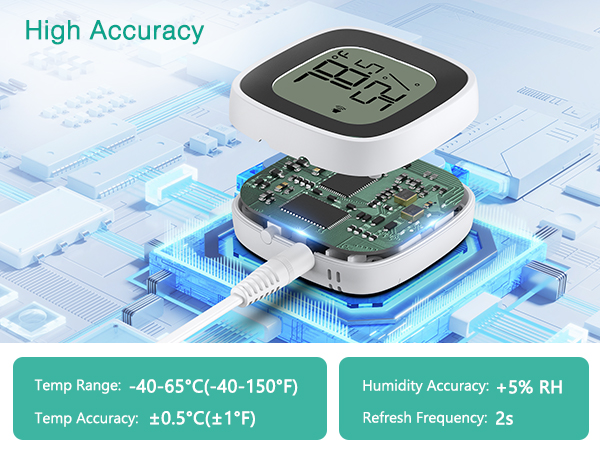Bluetooth Refrigerator Thermometer, Freezer Thermometer
