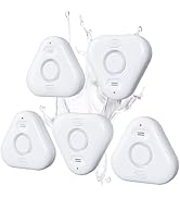 5 Pack Water Leak Detectors for Home, Stechro 4 Levels Adjustable Audio 0-120dB Water Sensor Alar...