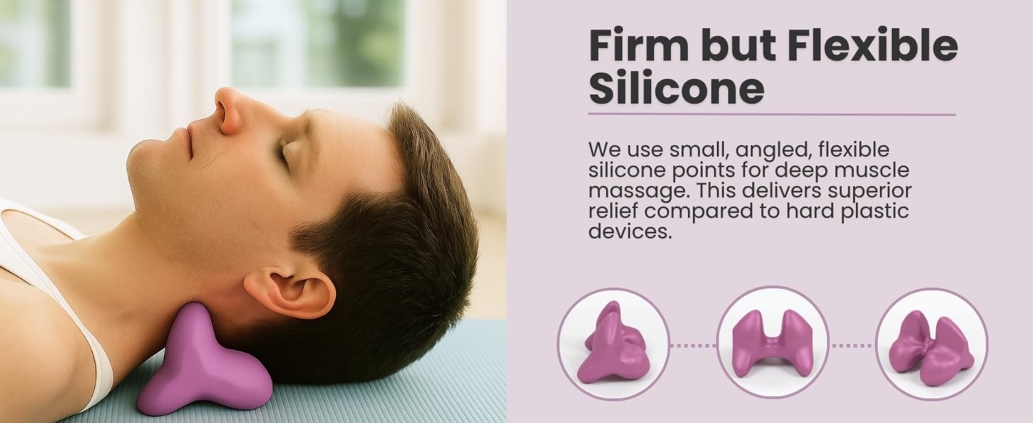 neck massager for pain relief deep tissue stretcher traction trigger point tool cervical device