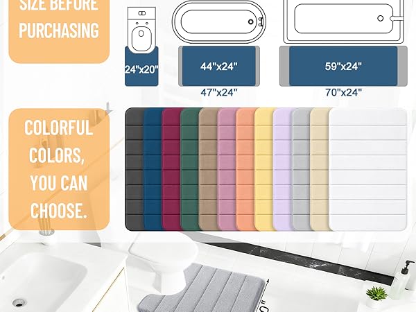 Machine Washable Shower Floor Rug