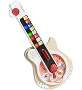 TOP BRIGHT Wooden Kids Guitar, Musical Toys for Toddlers 2-4 with 8 Chord Touch, 3 Play Modes and...