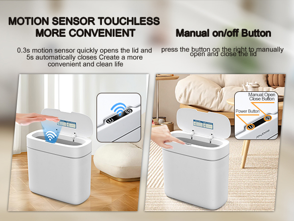 bathroom trash can with lid