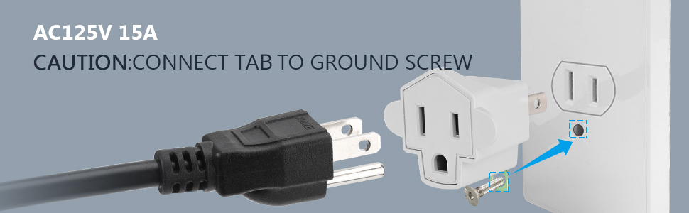 3-2 Prong Adapters Grounding Adapter 