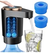 CozyCharm Water Jug Pump, Dual Powerful Motors, 2 Reusable Food Grade Silicone Caps, Leak-Proof L...
