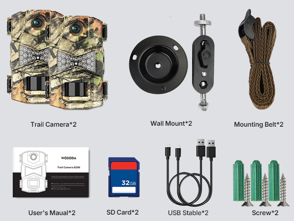 WOSODA trail camera 2 pack