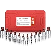 GETLITOOL 1/2 Inch XZN Triple Square Spline Bit Socket Set, 12 PCS Premium S2 Steel Metric Allen ...