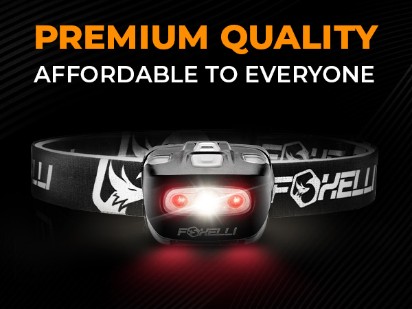 Foxelli LED headlamp - premium quality affordable to everyone