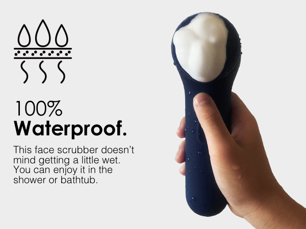 Waterproof face scrubber facial cleansing brush silicone
