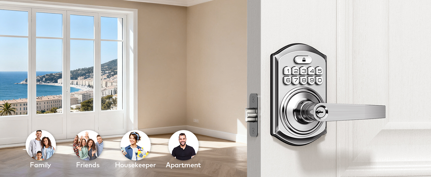 Create and manage up to 20 user passcodes