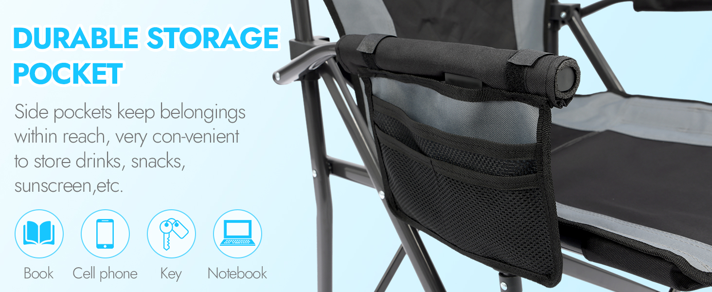 2 Pack Oversized Folding Camping Chair for Adults