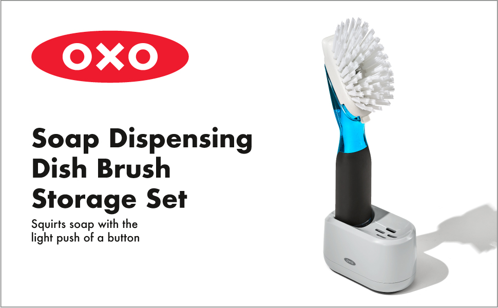 12361800 OXO Good Grips Soap Dispensing Dish Brush Storage Set