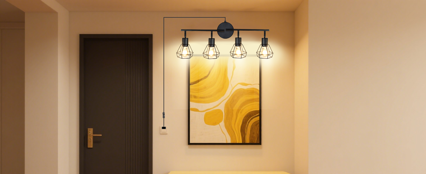 plug in lights for wall,corded wall light
