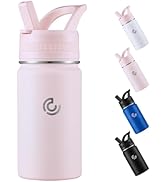 COKTIK Kids Water Bottle,14oz Stainless Steel Insulated Water Tumbler Leak-Proof,School Water Mug...