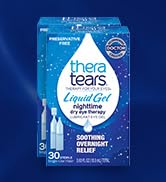 TheraTears Liquid Gel Nighttime Eye Drops for Dry Eyes, 30 Vials, 30 Count (Pack of 2)