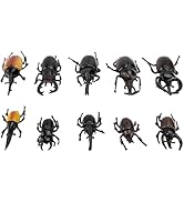 Bbiamsleep 10pcs Beetle Figurine Realistic Beetles Figure Models Garden Animal Simulated Beetle F...