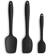 Silicone Spatula 3-piece Set, Ergonomic Handle High Heat-Resistant Spatulas, Non-stick Rubber Spa...