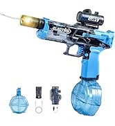 Electric Water Gun with Muzzle Flash &amp; Recoil Effect,500CC High Capacity Automatic Squirt Guns,Up...