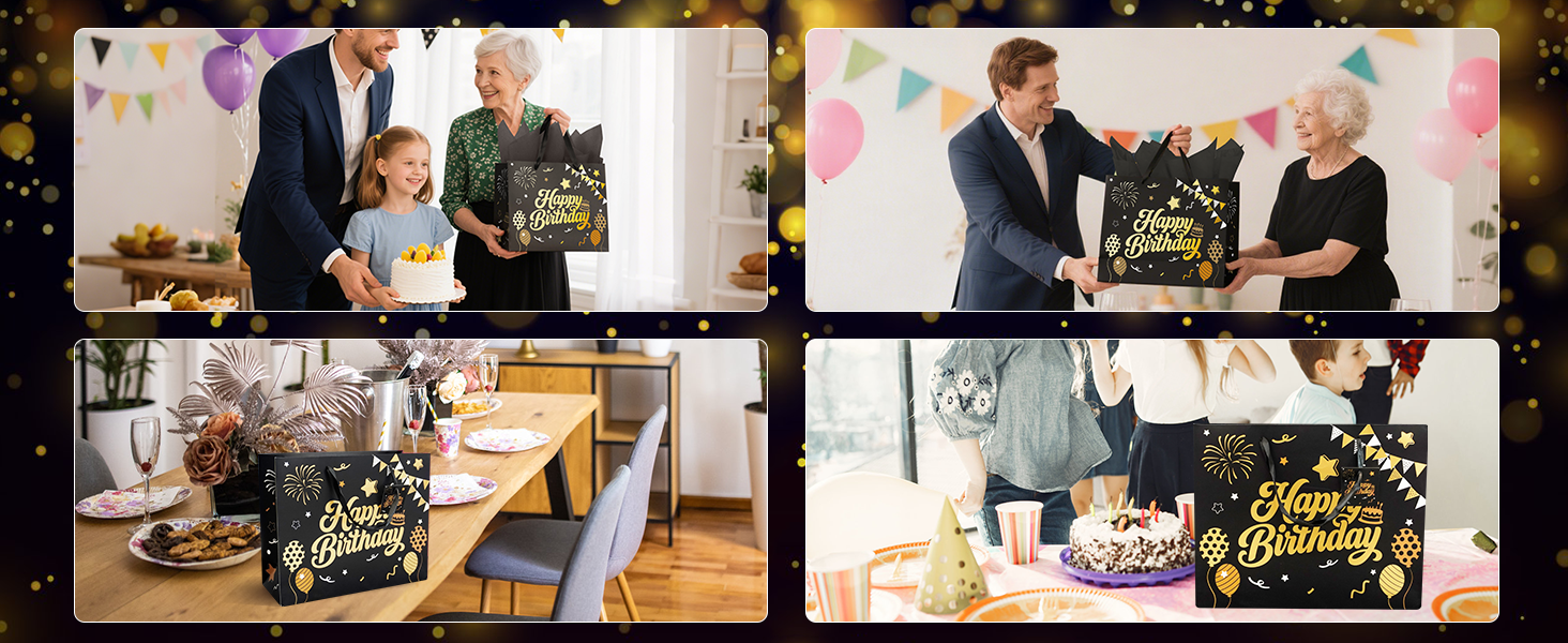 Black Birthday Gift Bag