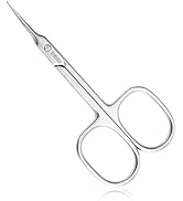 THRAU Cuticle Scissors Extra Fine for Manicure and Pedicure, Curved Blade Nail Scissors, Precise ...