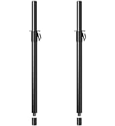 2 in 1 Speaker Pole for Subwoofer, Height Adjustment Speaker Stand from 34 to 49 Inch, Fits 35mm ...