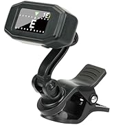 Aroma Guitar Tuner Clip On Rechargeable Easy to Read Simple TFT Screen Good to Use in Strong Ligh...