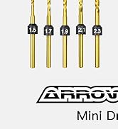 AM ARROWMAX Twist Mini Micro Drill Bits Set, 0.5mm-2.3mm, Size Marked,Titanium Coated High Speed ...
