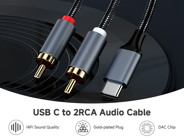 rca to usbc usb c to rca adapter usb c to rca cable rca to type c usb-c to rca audio cable 