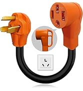 NEMA 10-30P to 14-50R EV Charger Adapter Cord 30 Amp 3 Prong Dryer to 50 Amp 4 Prong EV Conversio...