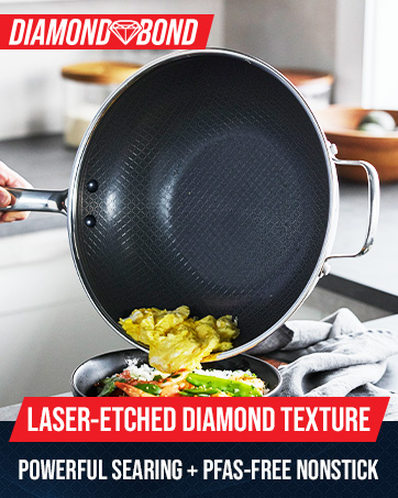 Blue Diamond Pan, Diamond-infused ceramic nonstick