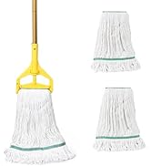 Midoneat Commercial Industrial Heavy Duty Mop with Two Extra Replacement Mop Head,60" Long Handle...