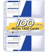 9 Pocket Card Sleeves ,Holds 1800 Cards ,Trading Card Binder Sleeves,High Quality Thickened,Card ...
