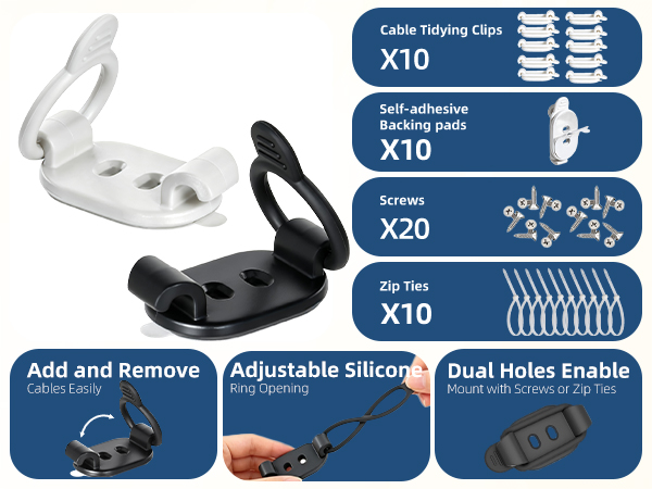 Duseu Upgrade Cable Clips