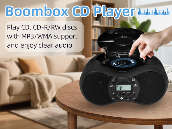 Portable CD Player Boombox