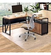 QQpony Clear Chair Mat, 47"x60" Chair Mat for Hard Floors, Computer Desk Chair Mat with Grips, Ro...