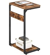 Vovonusy C-Shaped End Tables, Small Couch Side Table, Sofa Table for Living Room, Bedroom, Bedsid...