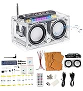 Diymore DIY Bluetooth Speaker Kit - Radio Soldering Practice Kit with Acrylic Case,Dual Speakers&amp;...