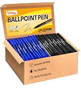 Ballpoint Pens Bulk, 240 Pack Black and Blue Pens (120 Black &amp; 120 Blue) | Ball Point Pens Black ...