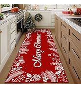 HUGEAR Christmas Area Rug 2x5 Runner Rugs Machine Washable Merry Christmas Decorative Hallway Rug...