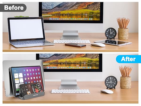 3 Slots Aluminum Desk Stand