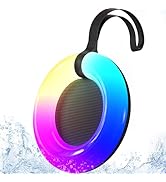 Xinborry IPX7 Waterproof Speaker with Dynamic LED Light,Bluetooth Shower Speaker,Portable Bluetoo...