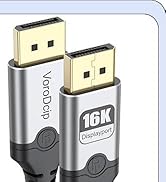 DisplayPort Cable 6Ft Pack of 2, Display Port DP 2.1 Cord (up to 2880P@60Hz, 2160P@240Hz, 1440P@3...