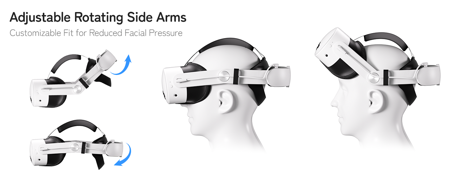 Meta Quest 3 and Quest 3s Comfortable Adjustable Head Strap