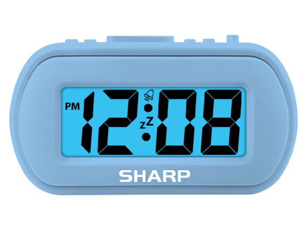 Backlight on Demand easy clock with rubber finish mini size 