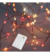 QBIS Battery Powered Fairy Lights for Bedroom, 40 LED Lights, Battery Operated String Lights for ...