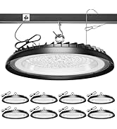 ELEKICO 150W High Bay LED Shop Lights, 22500LM 5000K Super Bright UFO LED High Bay Light, 60,000+...